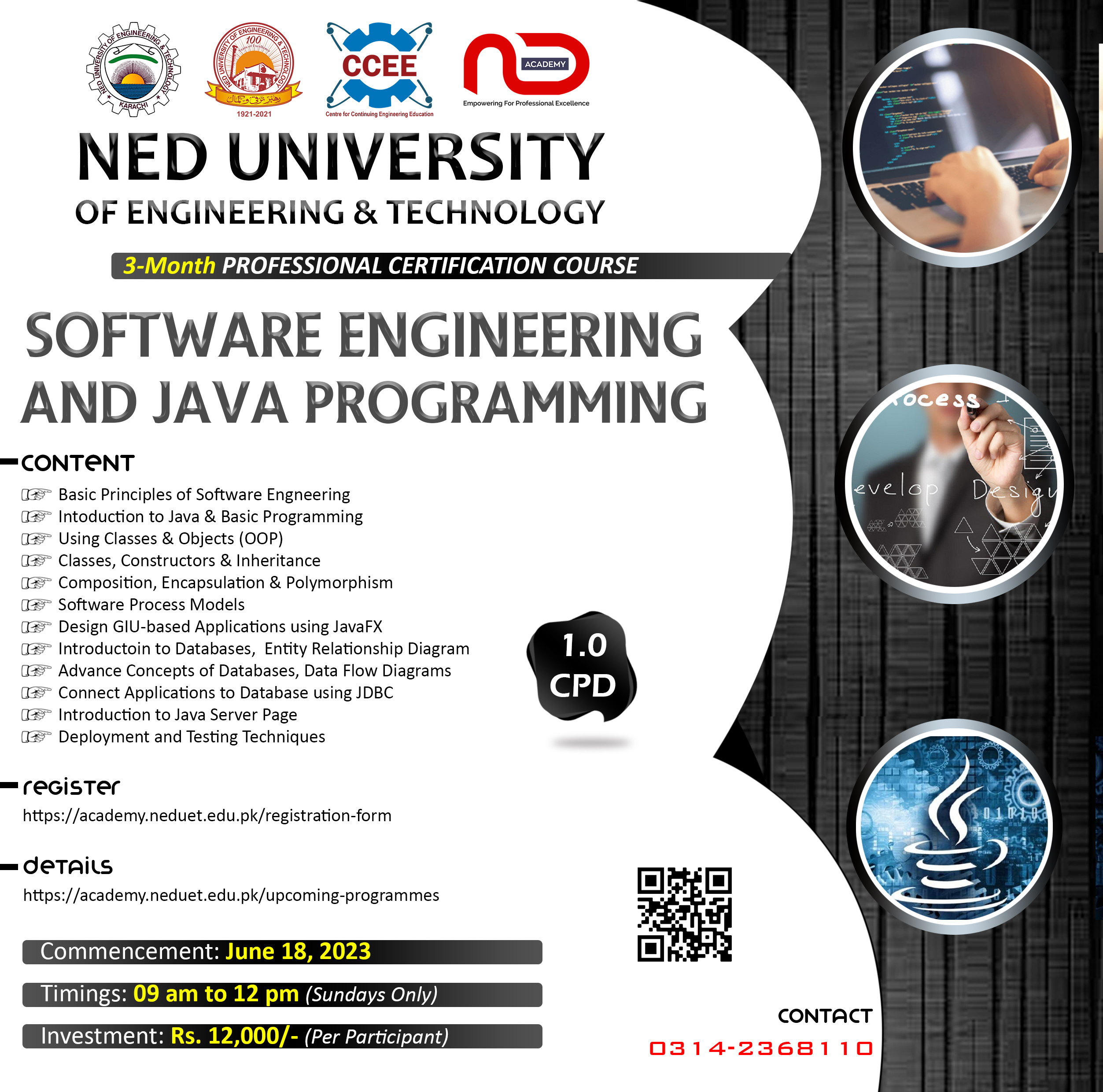 Software Engineering And Java Programming | NED Academy - CCEE | CMPP